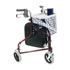 Die moderne Hausfrau 3 Rad Rollator Tri Walker für innen & außen, faltbar, leicht