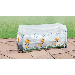 Gartenmöbel-Abdeckung|Die moderne Hausfrau Abdeckhaube für die Gartenbank "Sonnenblume"