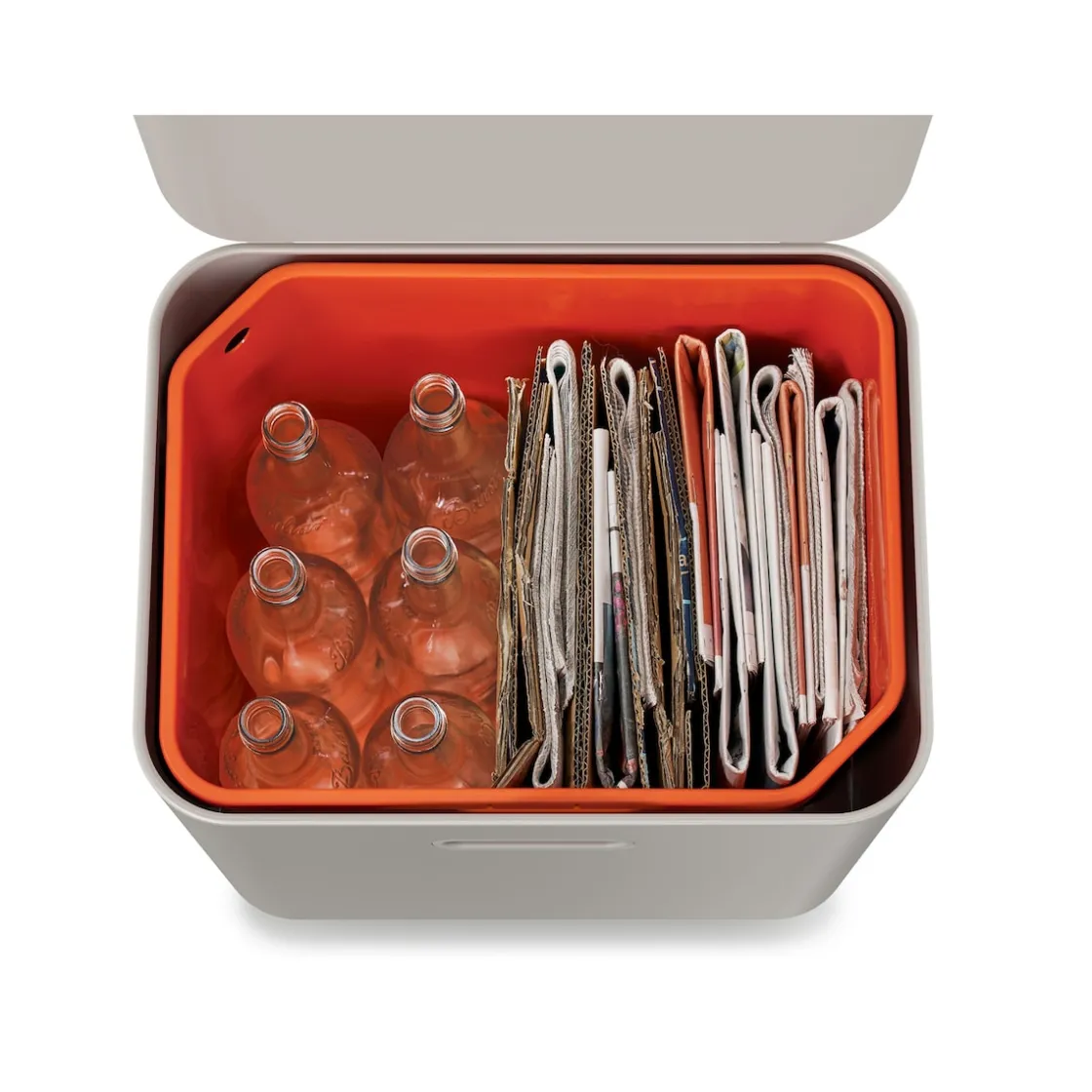 Mülleimer|Mülleimer|Die moderne Hausfrau Abfalltrennungs- und Recyclingbehälter Totem Max Stein