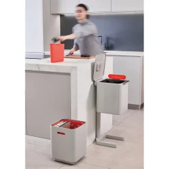 Mülleimer|Mülleimer|Die moderne Hausfrau Abfalltrennungs- und Recyclingbehälter Totem Max Stein