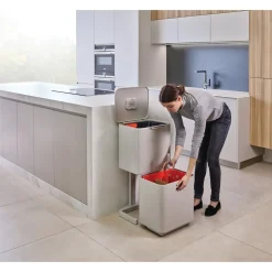 Mülleimer|Mülleimer|Die moderne Hausfrau Abfalltrennungs- und Recyclingbehälter Totem Max Stein