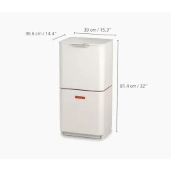 Mülleimer|Mülleimer|Die moderne Hausfrau Abfalltrennungs- und Recyclingbehälter Totem Max Stein