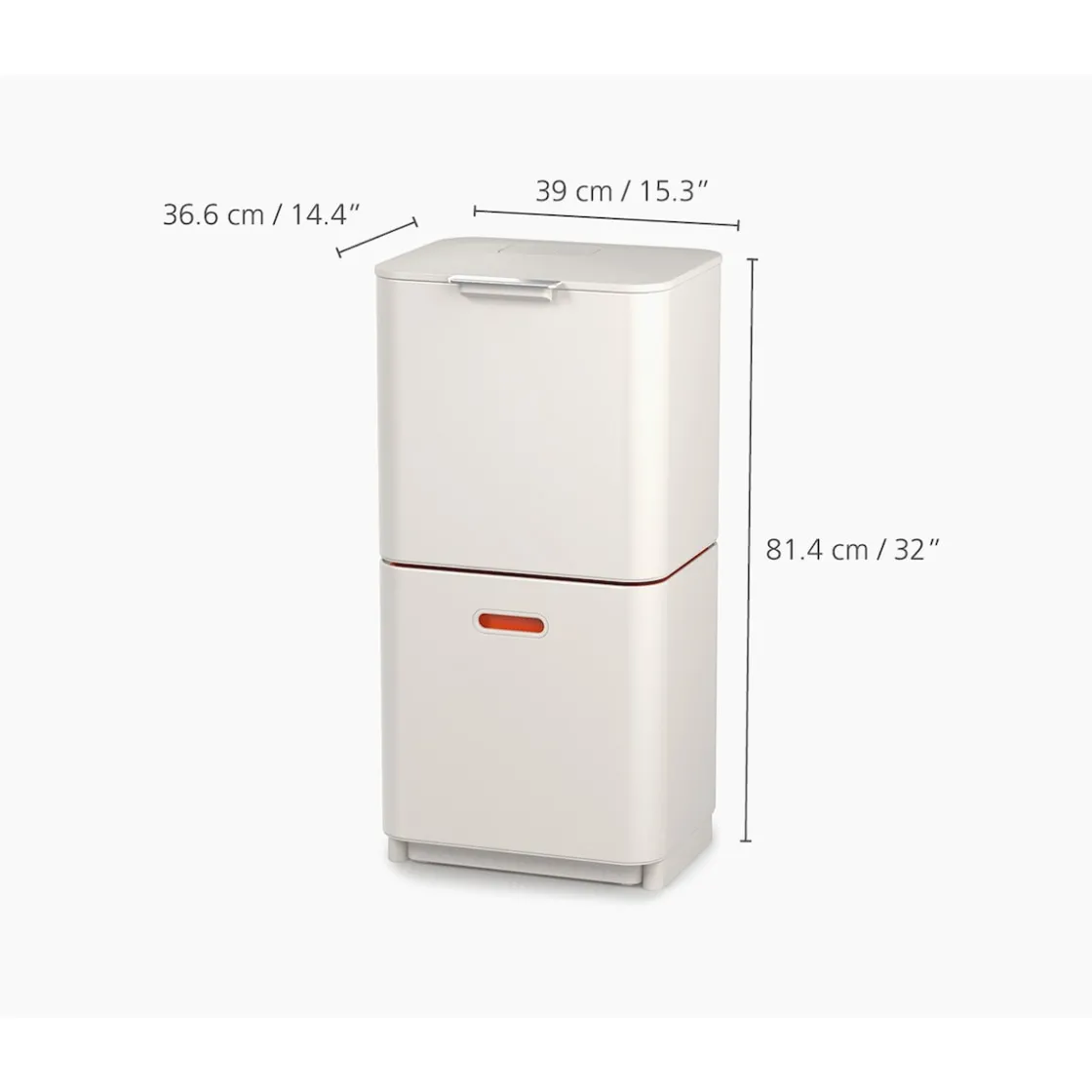 Mülleimer|Mülleimer|Die moderne Hausfrau Abfalltrennungs- und Recyclingbehälter Totem Max Stein