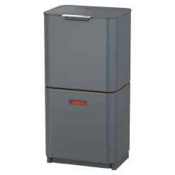 Mülleimer|Mülleimer|Die moderne Hausfrau Abfalltrennungs- und Recyclingbehälter Totem Max Grau