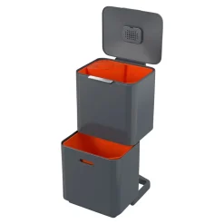 Mülleimer|Mülleimer|Die moderne Hausfrau Abfalltrennungs- und Recyclingbehälter Totem Max Grau