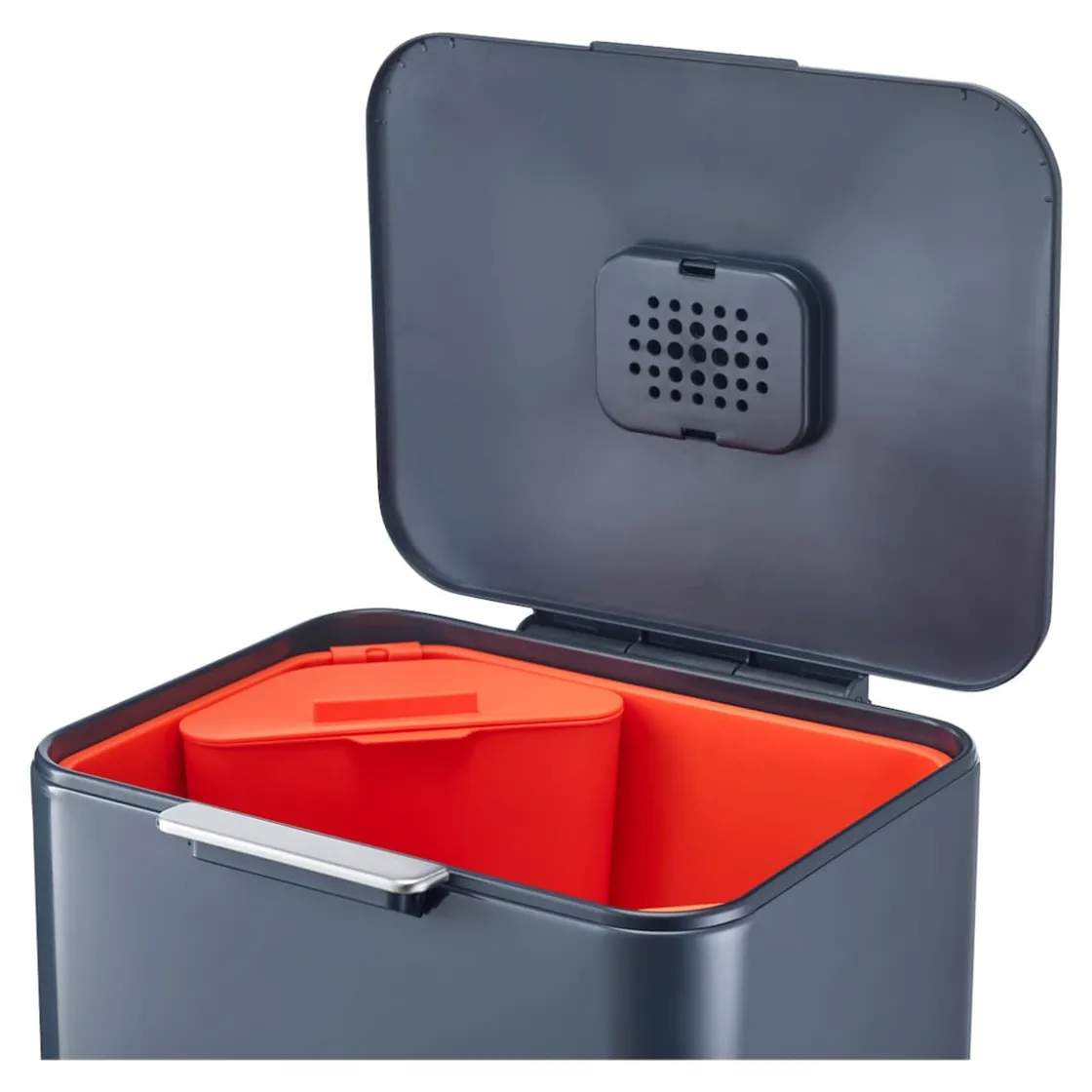 Mülleimer|Mülleimer|Die moderne Hausfrau Abfalltrennungs- und Recyclingbehälter Totem Max Grau