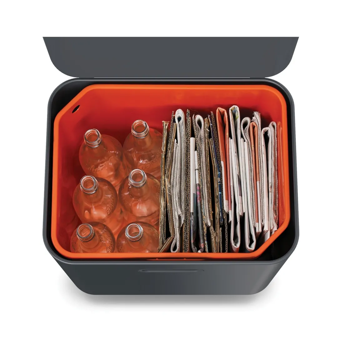 Mülleimer|Mülleimer|Die moderne Hausfrau Abfalltrennungs- und Recyclingbehälter Totem Max Grau