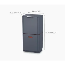 Mülleimer|Mülleimer|Die moderne Hausfrau Abfalltrennungs- und Recyclingbehälter Totem Max Grau