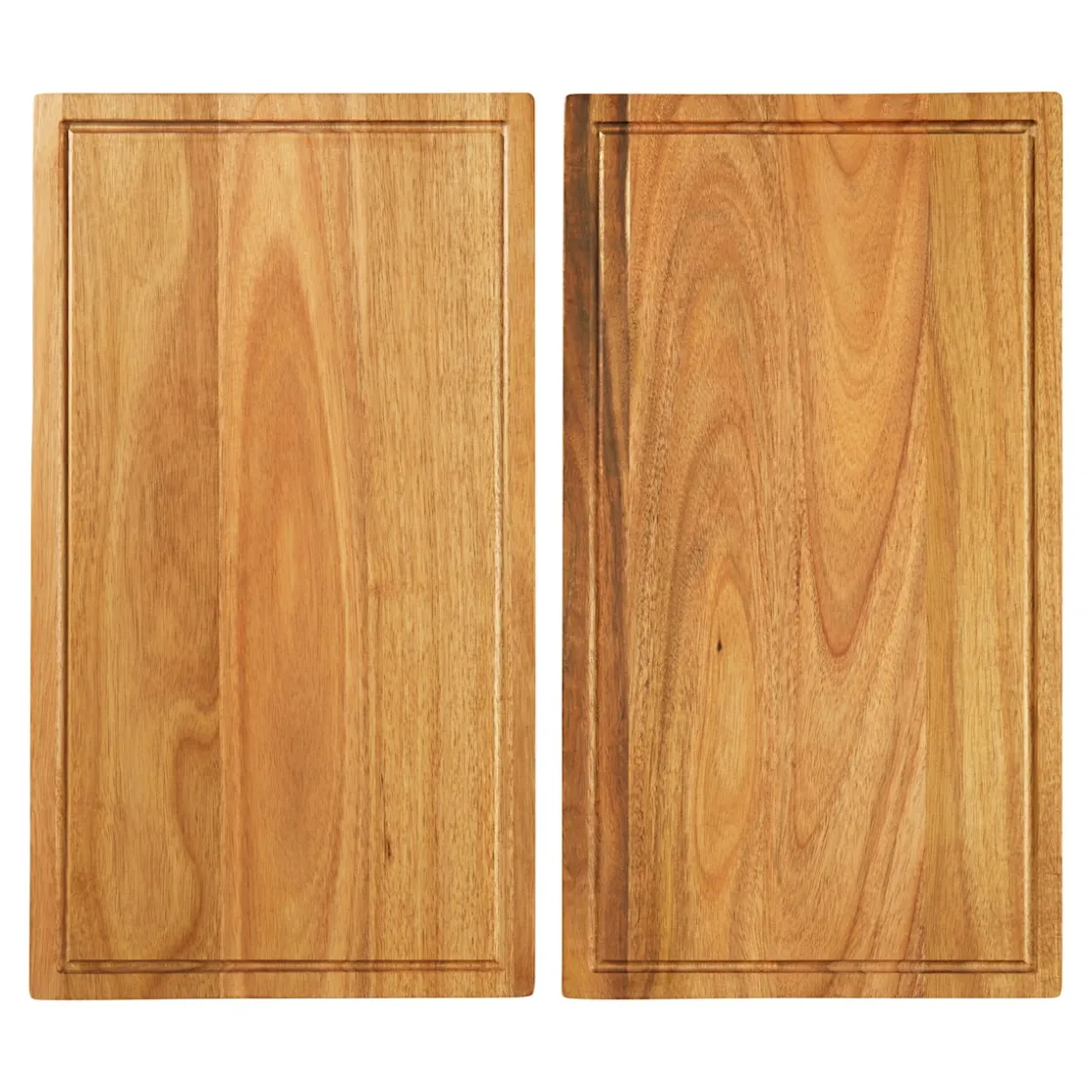 Herdabdeckplatten|Die moderne Hausfrau Akazien-Abdeckplatte & Schneidebrett 2 Stück