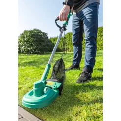 Gartenwerkzeug & Gartengeräte|Die moderne Hausfrau Akku-Rasentrimmer RuWi mit Auffangbehälter 12V