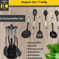 Töpfe|Die moderne Hausfrau Aluguss-Topfset, 17-teilig grau