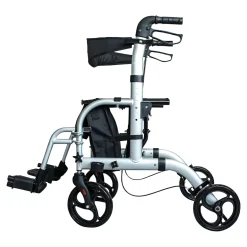 Die moderne Hausfrau Aluminium Hybrid Rollator und Transportrollstuhl - AT51005
