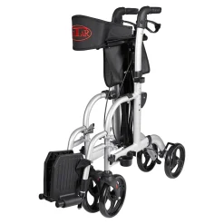 Die moderne Hausfrau Aluminium Hybrid Rollator und Transportrollstuhl - AT51005