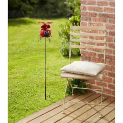 Aschenbecher|Gartendekoration ·Gartenstecker|Die moderne Hausfrau Aschenbecher-Gartenstecker „Marienkäfer Loui“