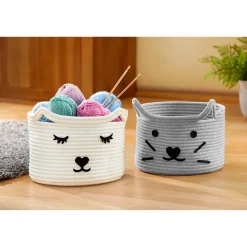 Dekofiguren|Die moderne Hausfrau Aufbewahrungskorb Kätzchen