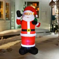 Weihnachtsdekoration·Weihnachtsbeleuchtung|Weihnachtsdekoration·Weitere Weihnachtsdeko|Die moderne Hausfrau Aufblasbarer Weihnachtsmann mit beweglichem Arm, 180 cm