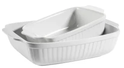 Auflaufformen|Die moderne Hausfrau Auflaufform-Set, Keramik KITCHEN TIME Weiß