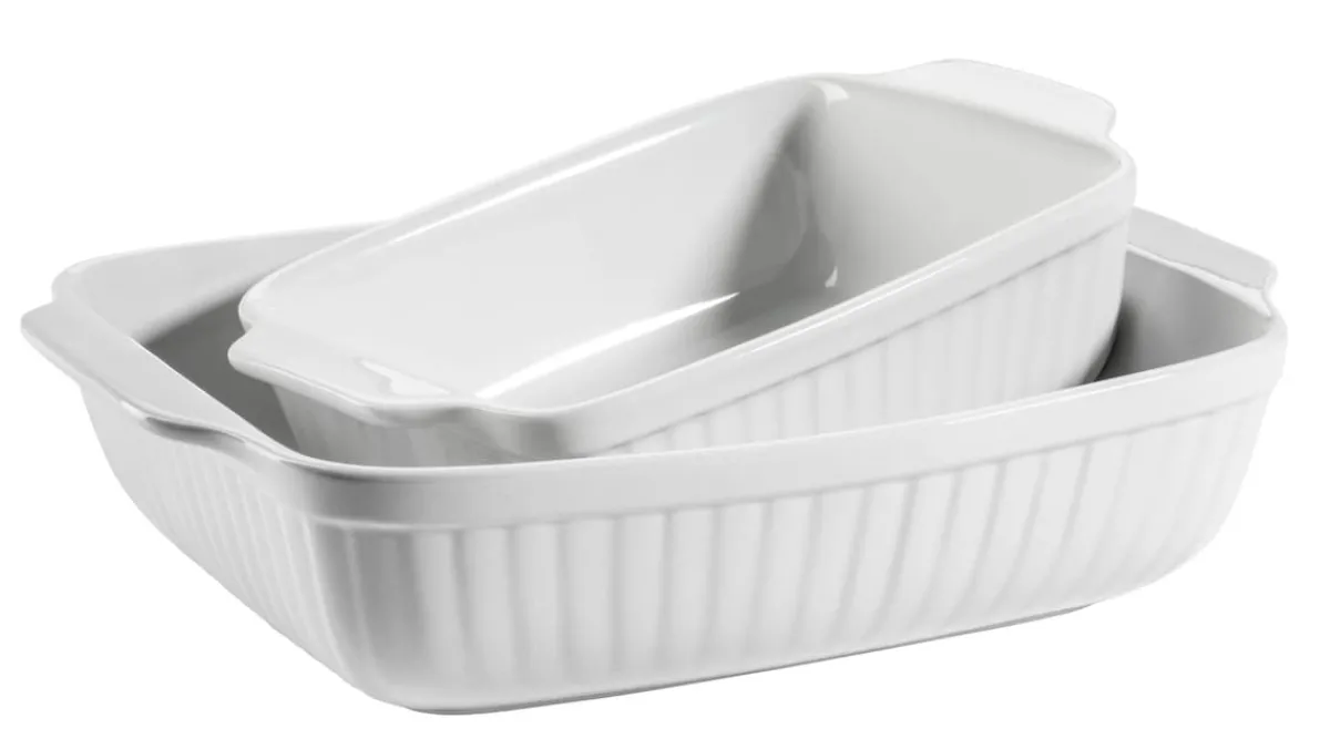 Die moderne Hausfrau Auflaufform-Set, Keramik KITCHEN TIME Weiß