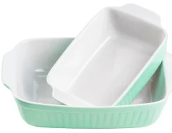 Auflaufformen|Die moderne Hausfrau Auflaufform-Set, Keramik KITCHEN TIME Grün