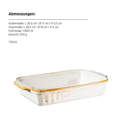 Auflaufformen|Die moderne Hausfrau Auflaufform-Set, Porzellan Pintar