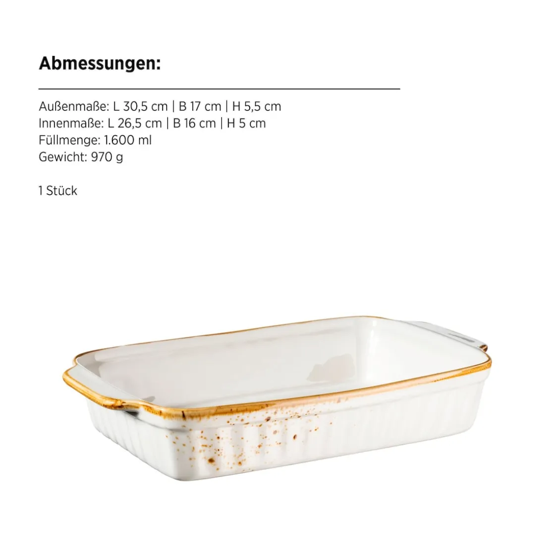 Auflaufformen|Die moderne Hausfrau Auflaufform-Set, Porzellan Pintar