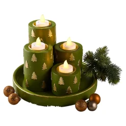 Weihnachtsdekoration·Weihnachtskerzen|Leuchtdekoration·Kerzen & Teelichter|Die moderne Hausfrau Auspuste-Teelichter, 4 Stück