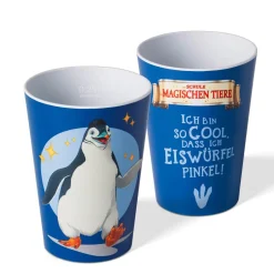 Gläser & Becher|Die moderne Hausfrau AWAVE Die Schule der Magischen Tiere Trinkbecher 250 ml rPET Set 4-teilig, mit Eichstrich