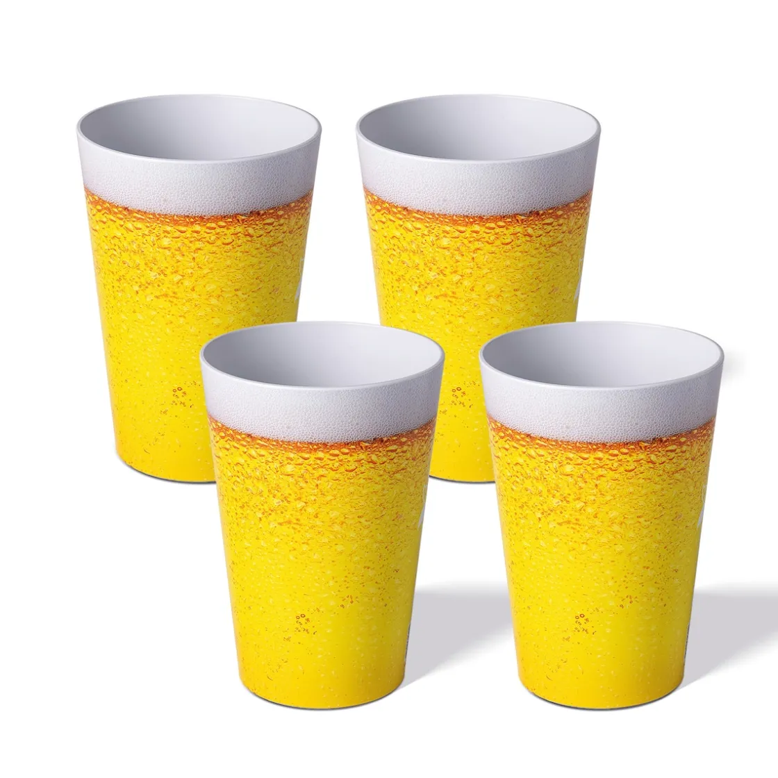 Gläser & Becher|Die moderne Hausfrau AWAVE Trinkbecher 500 ml rPET Set 4-teilig, mit Eichstrich