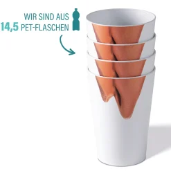 Gläser & Becher|Die moderne Hausfrau AWAVE Trinkbecher 400 ml rPET Set 4-teilig, mit Eichstrich