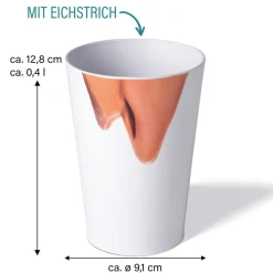 Gläser & Becher|Die moderne Hausfrau AWAVE Trinkbecher 400 ml rPET Set 4-teilig, mit Eichstrich