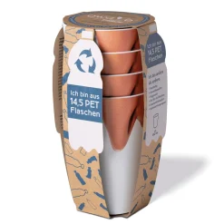 Gläser & Becher|Die moderne Hausfrau AWAVE Trinkbecher 400 ml rPET Set 4-teilig, mit Eichstrich