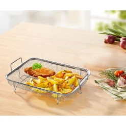 Backbleche & Grillkörbe|Ofenroste & Grillkörbe|Die moderne Hausfrau Backofen-Knusperkorb „Edelstahl“