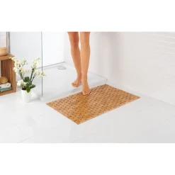 Bade- & Toilettenhilfen·Dusch- & Badewannenmatten|Badewannenmatten & -Kissen|Die moderne Hausfrau Badematte aus Bambus, rutschfest braun