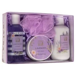 Hautpflege ·Körperpflege-Sets|Lavendel-Liebhaber|Die moderne Hausfrau Badeset „Lavendel“, 4-teilig