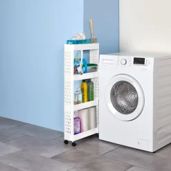 Badmöbel|Die moderne Hausfrau Badrollwagen 4 Fächer