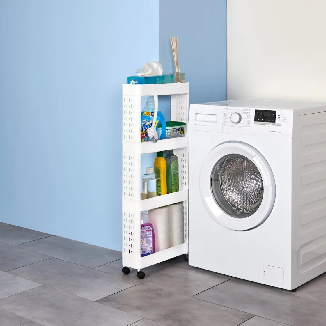 Badmöbel|Die moderne Hausfrau Badrollwagen 4 Fächer