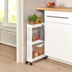 Badmöbel|Die moderne Hausfrau Badrollwagen 3 Fächer