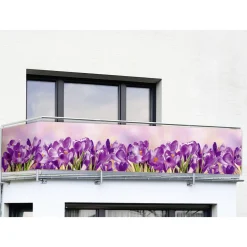 Sichtschutz|Die moderne Hausfrau Balkon-Sichtschutz Krokusse