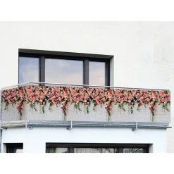 Sichtschutz|Die moderne Hausfrau Balkon-Sichtschutz Rosen