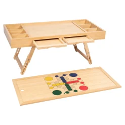 Puzzletische|Spiele|Die moderne Hausfrau Bambus Spiel- und Puzzletisch "Magnet 4 in 1"