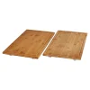Herdabdeckplatten|Die moderne Hausfrau Bambus-Abdeckplatte & Schneidebrett 2 Stück