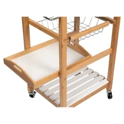 Servierzubehör|Die moderne Hausfrau Bambus-Küchen- und Servierwagen