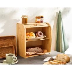 Die moderne Hausfrau Bambus-Rollladen-Regal