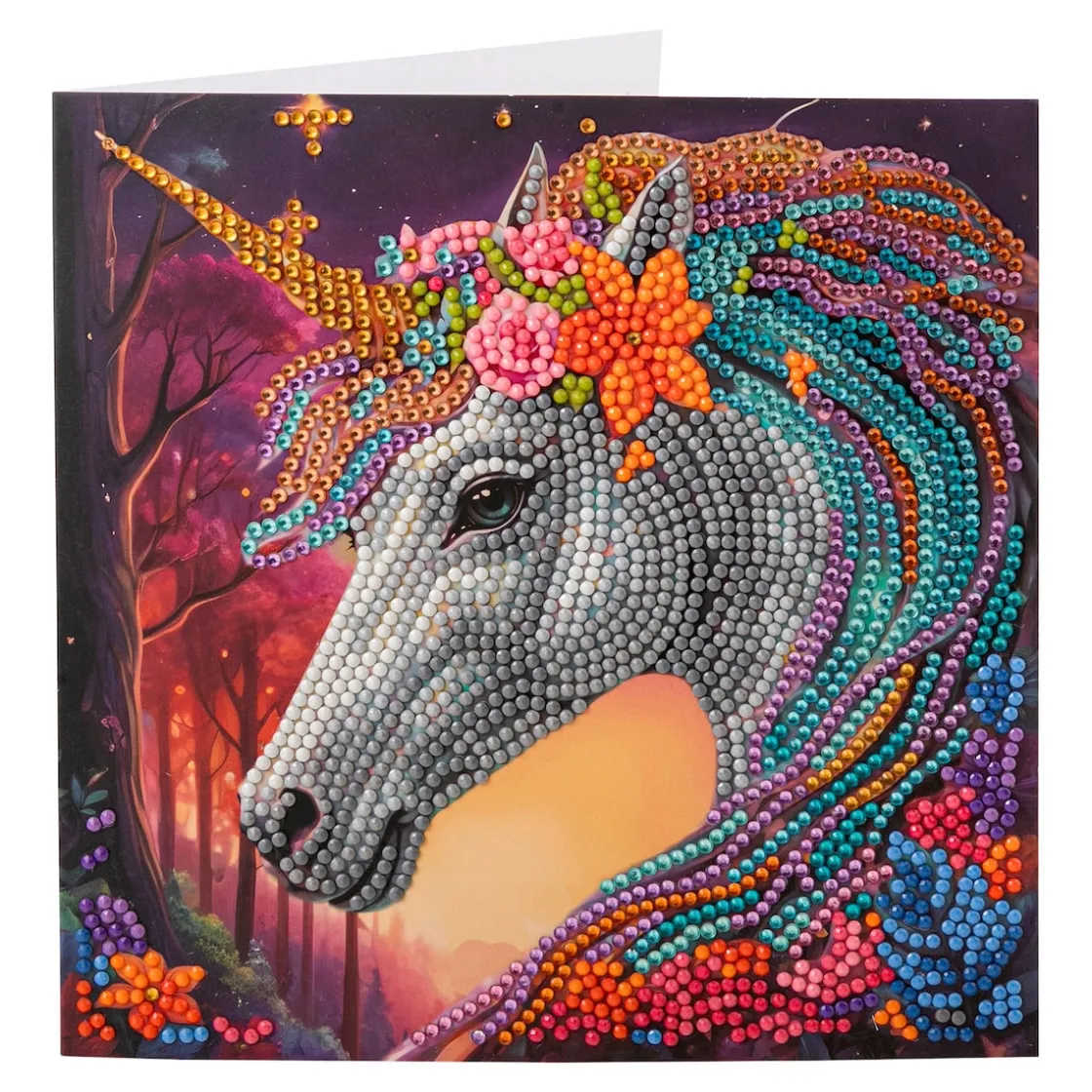 Basteln & Handarbeit|Die moderne Hausfrau Bastel-Set, Crystal Art Einhorn