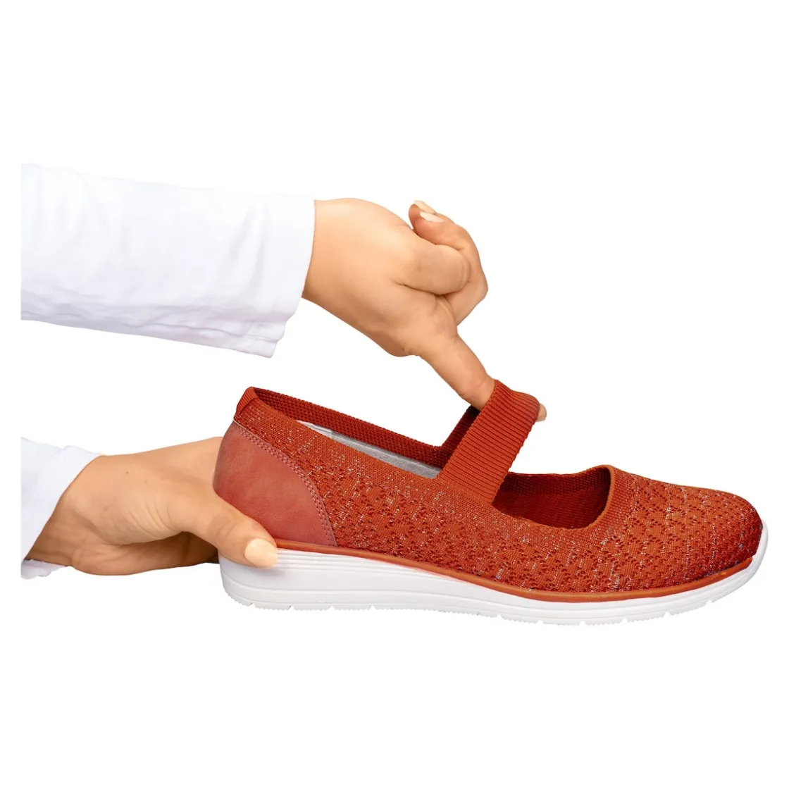 Ballerinas|Die moderne Hausfrau Bequem-Ballerina "Federleicht" orange