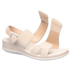 Sandalen|Die moderne Hausfrau Bequem-Klettsandale „Daniela“ beige