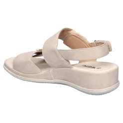 Sandalen|Die moderne Hausfrau Bequem-Klettsandale „Daniela“ beige