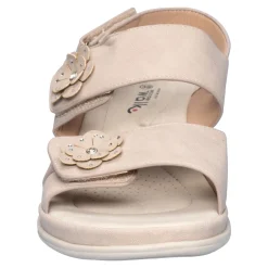 Sandalen|Die moderne Hausfrau Bequem-Klettsandale „Daniela“ beige