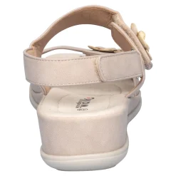 Sandalen|Die moderne Hausfrau Bequem-Klettsandale „Daniela“ beige