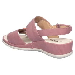 Sandalen|Die moderne Hausfrau Bequem-Klettsandale „Daniela“ beere